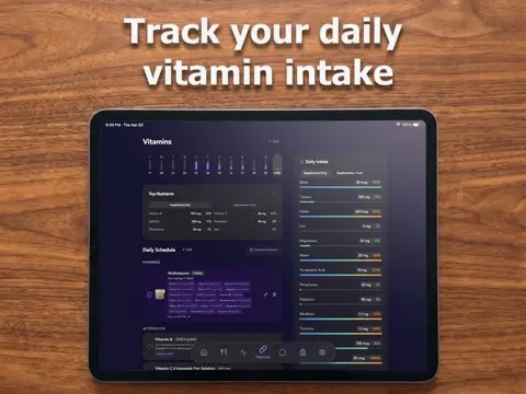 Assistant Fitness iPad Vitamin Tracking